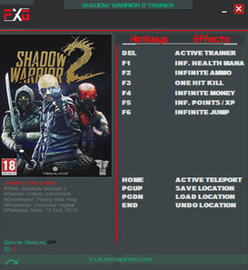 Shadow Warrior 2: Trainer (+9) [1.1.30.0] {FutureX}