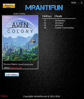 Aven Colony: Trainer +4 V0.1.12852 {MrAntiFun}