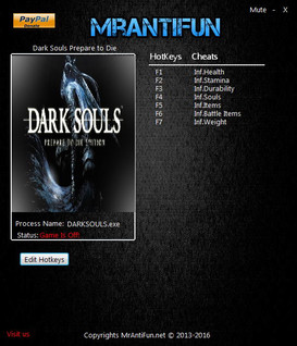 Dark Souls: Prepare to Die - Trainer (+7) [04.10.2016] {MrAntiFun}