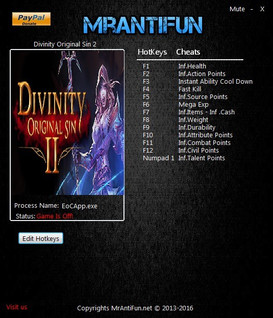 Divinity: Original Sin 2 - Trainer +14 v3.0.226.993 {MrAntiFun}