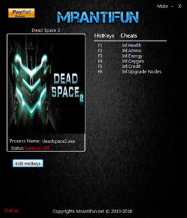 Dead Space 2: Trainer (+6) [Latest Steam] {MrAntiFun}
