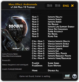 Mass Effect: Andromeda: Trainer (+19) [1.04] {FLiNG}