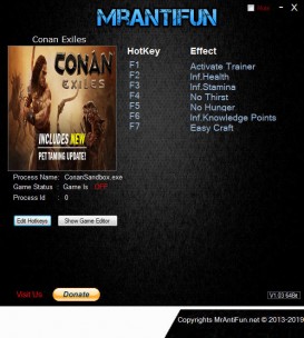 Conan Exiles: Trainer +15 v15.01.2019 {MrAntiFun}