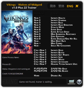 Vikings: Wolves of Midgard: Trainer (+22) [1.0] {FLiNG}