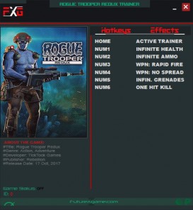 Rogue Trooper Redux: Trainer (+6) [1.0] {FutureX}