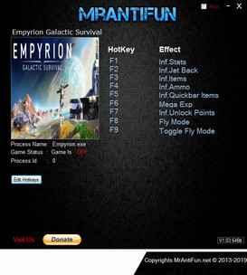 Empyrion: Galactic Survival - Trainer +9 v100.1.0.2517 {MrAntiFun}