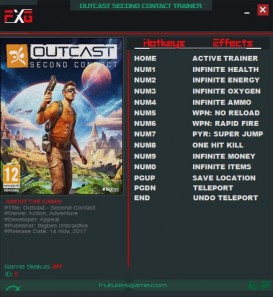 Outcast - Second Contact: Trainer (+11) [1.0] {FutureX}