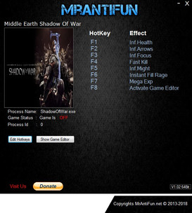 Middle-earth: Shadow of War - Trainer +9 v1.21 {MrAntiFun}