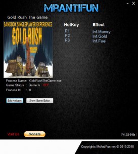 Gold Rush: The Game - Trainer +3 v1.5.3.12025 {MrAntiFun}