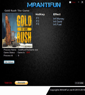 Gold Rush: The Game - Trainer +3 v1.5.4.12169 {MrAntiFun}