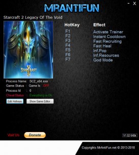 StarCraft 2: Legacy of the Void - Trainer +6 v4.6.1.68195 64bit {MrAntiFun}