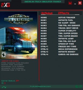 American Truck Simulator: Trainer +14 v1.32.x.x {FutureX}