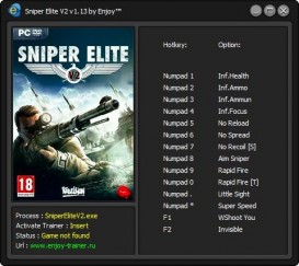 Sniper Elite V2: Trainer +14 v1.13 {Enjoy/ENJ}