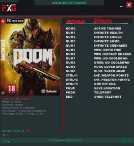 Doom (2016): Trainer +14 [Update 7: Vulcan Version] {FutureX}