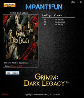 Grimm: Dark Legacy - Trainer +3 64bit V11.20.2016 {MrAntiFun}