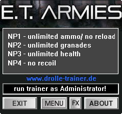 E.T. Armies: Trainer (+4) [1.0] {dR.oLLe}