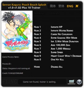 Senran Kagura: Peach Beach Splash - Trainer +10 v1.0 - 1.02 {FLiNG}