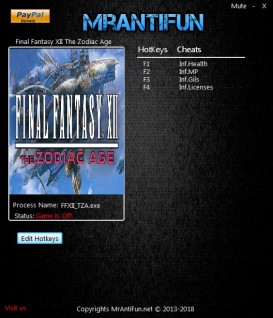 Final Fantasy XII: The Zodiac Age - Trainer +4 v03.16.2018 {MrAntiFun}
