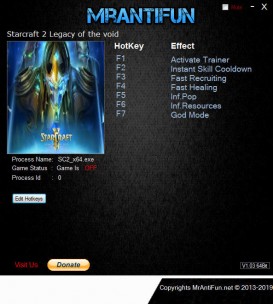 StarCraft 2: Legacy of the Void - Trainer +6 v4.8.1.71523 64Bit {MrAntiFun}