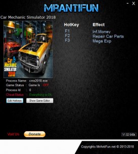 Car Mechanic Simulator 2018: Trainer +3 v1.5.20 {MrAntiFun}