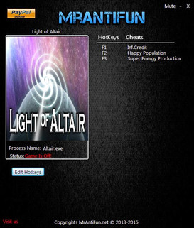 Light of Altair: Trainer +3 V1.01 {MrAntiFun}