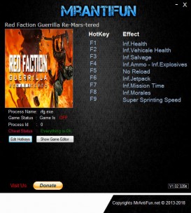 Red Faction: Guerrilla Re-Mars-tered - Trainer +10 v4590 {MrAntiFun}
