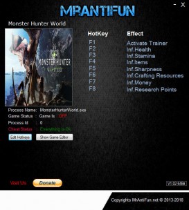 Monster Hunter: World - Trainer +7 v157749 {MrAntiFun}