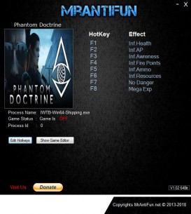 Phantom Doctrine: Trainer +8 v1.1 {MrAntiFun}