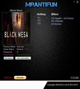 Black Mesa: Trainer +4 v1.02 {MrAntiFun}