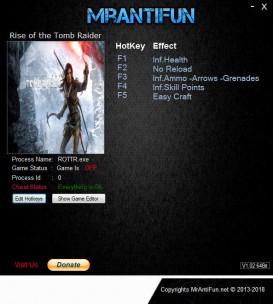 Rise of the Tomb Raider: Trainer +7 v1.00 Build 813.64 {MrAntiFun}