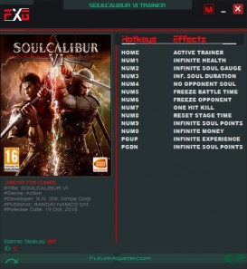 Soulcalibur VI: Trainer +12 v01.01.00 {FutureX}