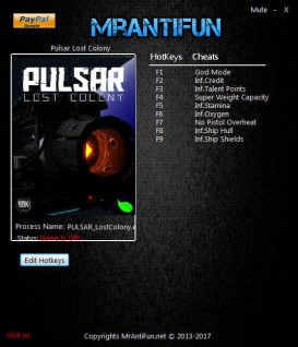 PULSAR: Lost Colony - Trainer +9 v20.3 Beta {MrAntiFun}