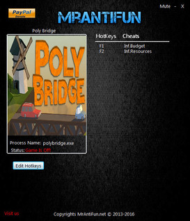 Poly Bridge: Trainer +2 v1.00 {MrAntiFun}