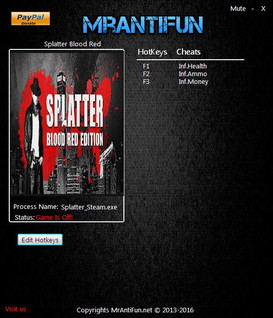 Splatter: Blood Red - Trainer +3 v1.5 {MrAntiFun}