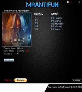 Underworld Ascendant: Trainer +5 v0.3.28912 {MrAntiFun}
