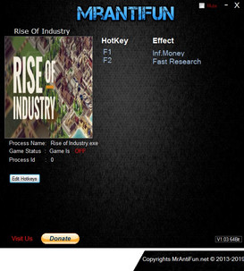 Rise Of Industry: Trainer +2 v1.00 {MrAntiFun}