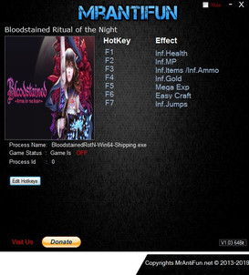 Bloodstained: Ritual of the Night - Trainer +8 v1.0 {MrAntiFun}