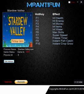 Stardew Valley: Trainer +11 v1.3.36 {MrAntiFun}