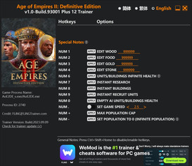 Age of Empires II: Definitive Edition - Trainer +12 v1.0-Build.93001 {FLiNG}