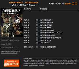 Commandos 2 - HD Remaster: Trainer +11 v1.01-v1.11 {FLiNG}