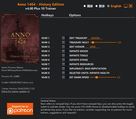 Anno 1404 – History Edition: Trainer +9 {MrAntiFun / WeMod}