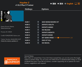 Haydee 2: Trainer +9 v1.0.2 {FLiNG}