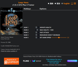 Loop Hero: Trainer +5 v1.0-v1.0.12 {FLiNG}