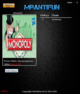Monopoly: Trainer +1 v.1.1.1 {MrAntiFun}