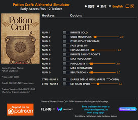 Potion Craft: Alchemist Simulator - Trainer +12 v2021.10.03 {FLiNG}