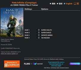 Halo Infinite: Trainer +4 Campaign Mode v6.10020.19048.0 {FLiNG}
