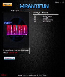Party Hard: Trainer (+3) [1.4.1] {MrAntiFun}