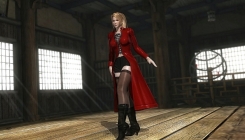 Dead or Alive 5 - a girl in a red raincoat