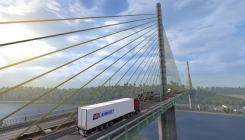 Euro Truck Simulator 2 - truck on the bridge