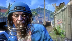 Dead Island - zombie in a baseball helmet